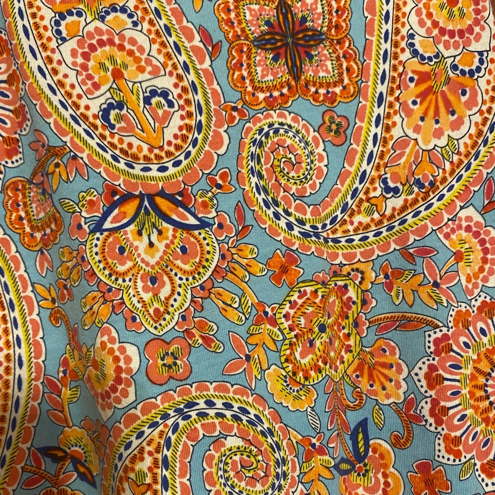 🌸Land’s End Kids Colorful Paisley Sleeveless Dress Size  Medium (10/12) - Picture 7 of 7
